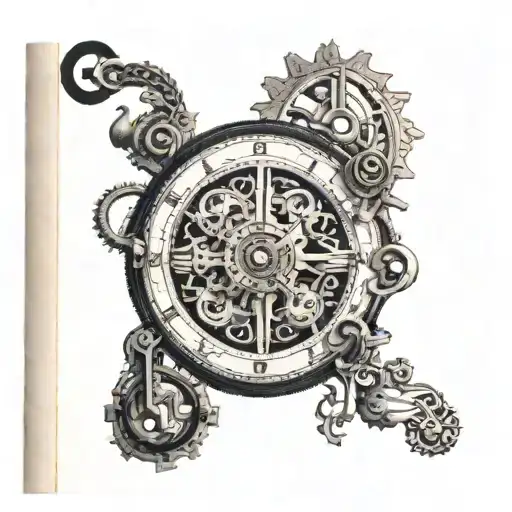 A Journaling Book With Intricate Clockwork Designs And Music Notes Flowing Out Of It