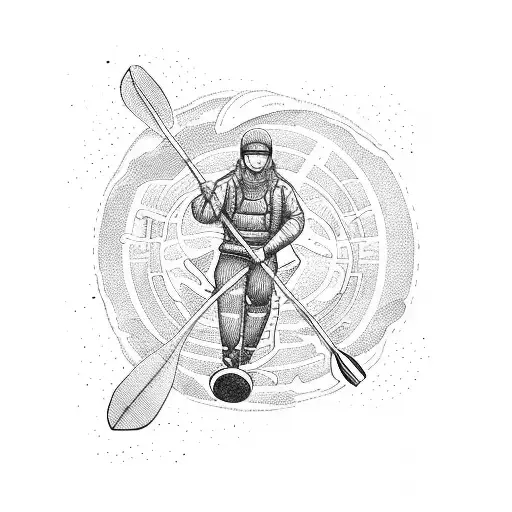 A Kayaker Exploring The Galaxy