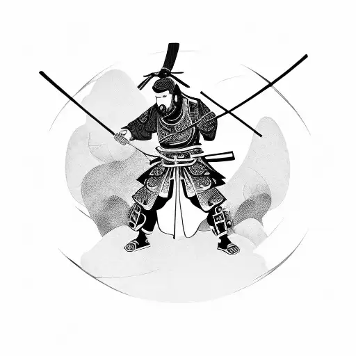 Samurai With 3 Swords