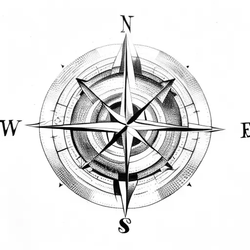 Compass With Planets In Between