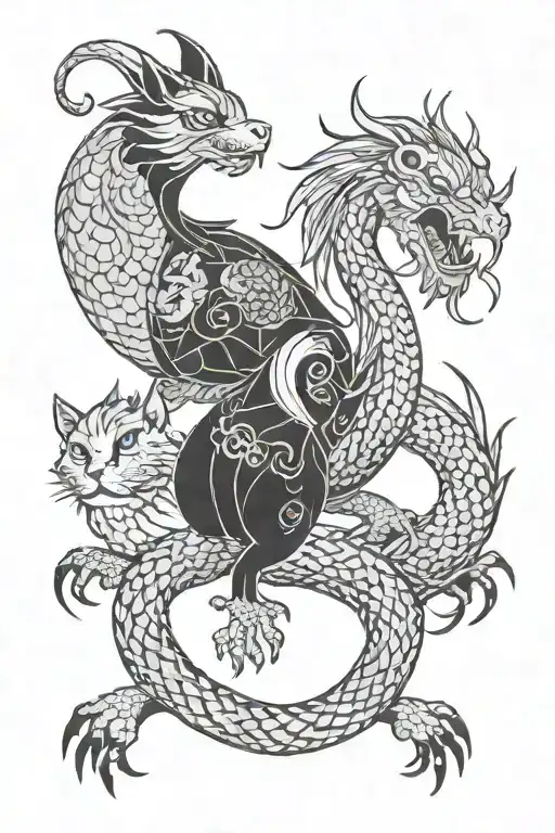 Cat Snake Dragon Rooster