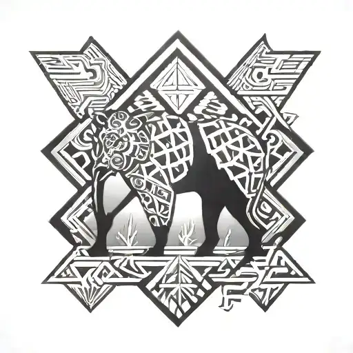 Create Tattoo With A Tribal Geometrical Kenyan Inspired Tattoo Combining The Elements Of Nature
