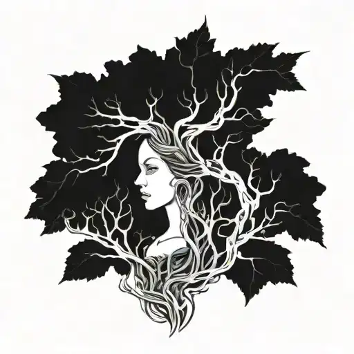 Woman As A Tree Intertwined