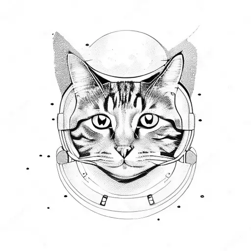 Cat In Space With Astronaut Suit