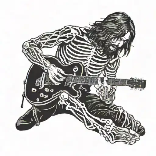 Dave Grohl Skeleton Playing Guitar