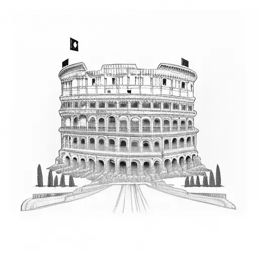 A Majestic Colosseum In Italy With A Formula 1 Car Racing Around It