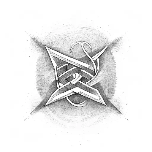 A Stylized Letter R Intertwined With An Infinity Symbol