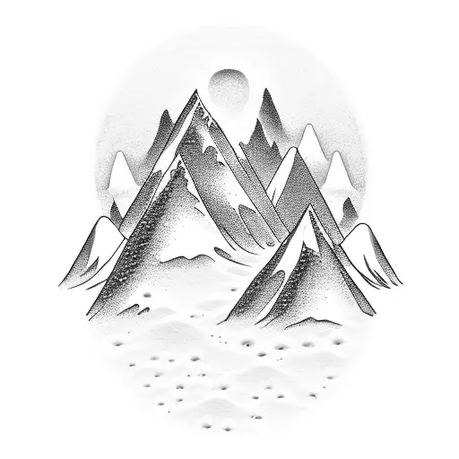 Beach And Snowy Peak