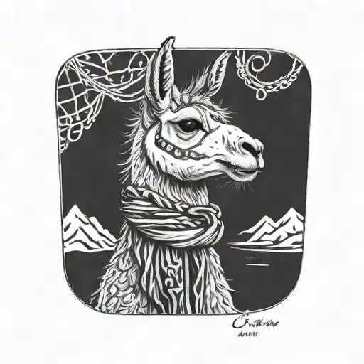 Llama Kitting A Scarf