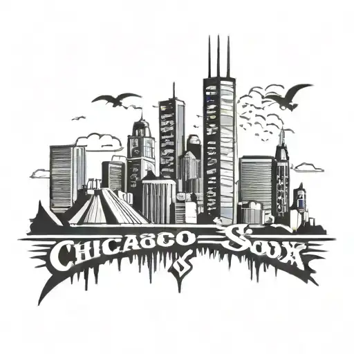 Chicago White Sox City Skyline