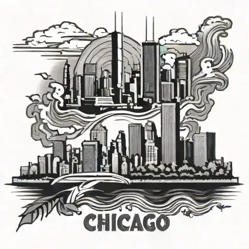Chicago White Sox City Skyline