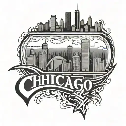 Chicago White Sox City Skyline