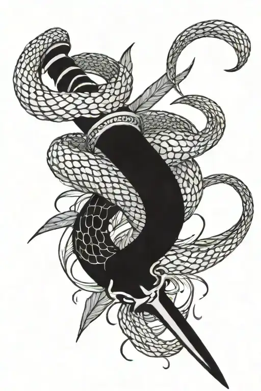 Sword And Snake Wrapped