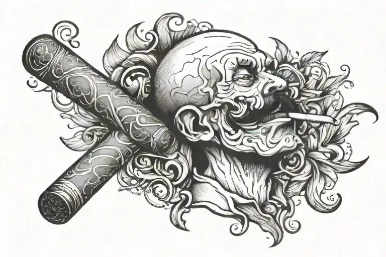 Cover Smoking A Cigar