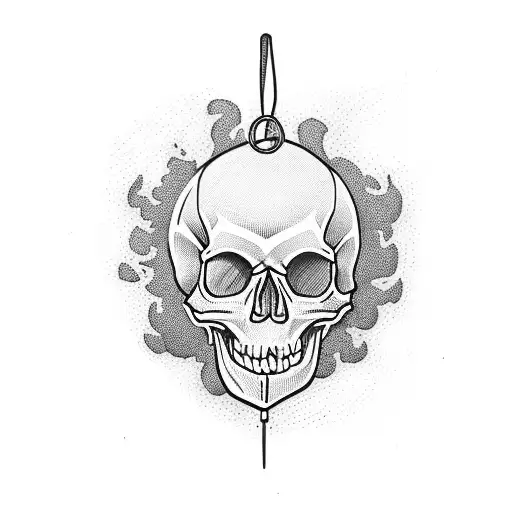 Skull Hanging In A Tree