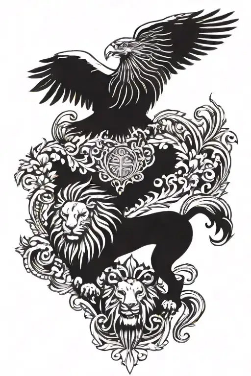 Albanian Eagle And Dutch Lion Head