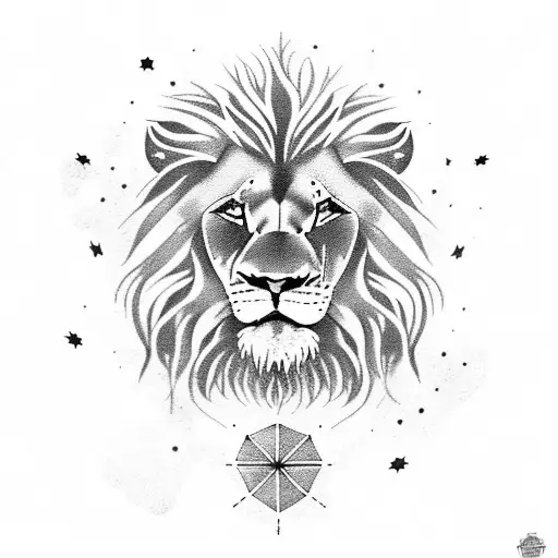 Lion Constellation In The Night Sky