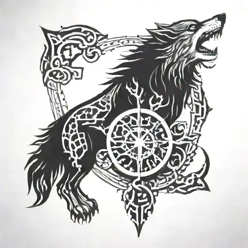 Odin Yggdrasil Fenrir Vegvisir Symbol