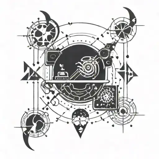 Combine A Dj Mixer With A Constellation Of Zodiac Cancer And A Nepali Flag