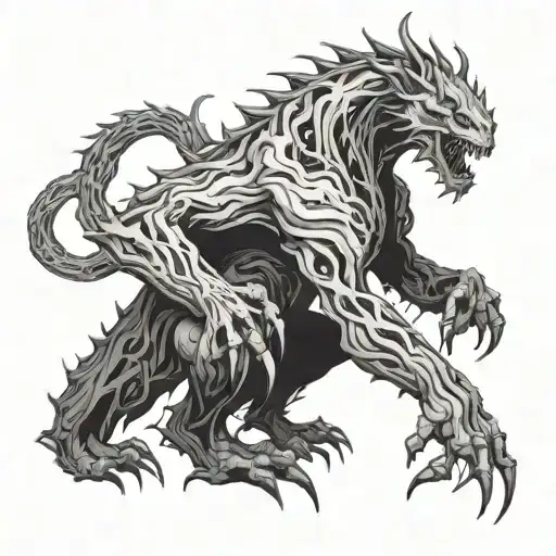 Dark Fantasy Creature Full Body