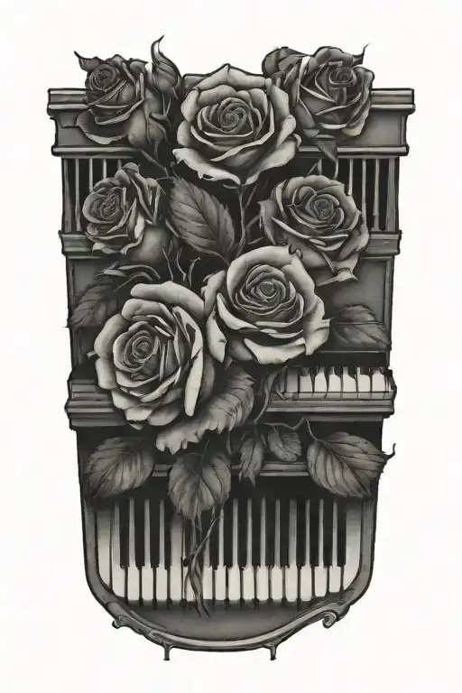 Roses On Piano