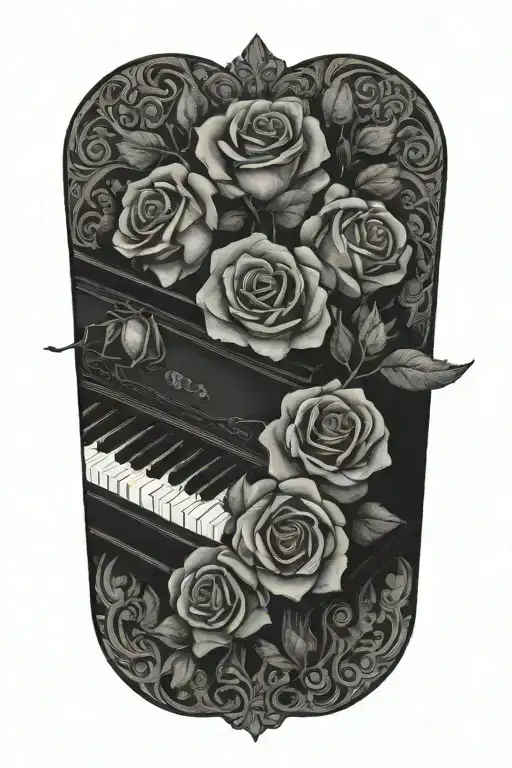 Roses On Piano