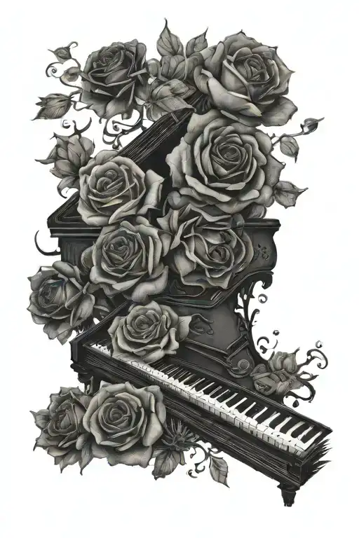 Roses On Piano