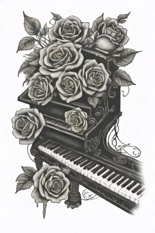 Roses On Piano