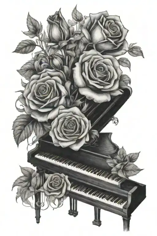 Roses On Piano