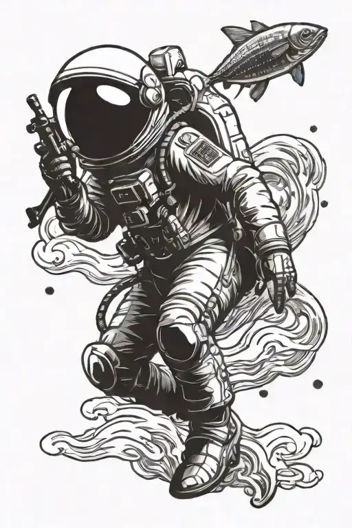 Spaceman Fishing