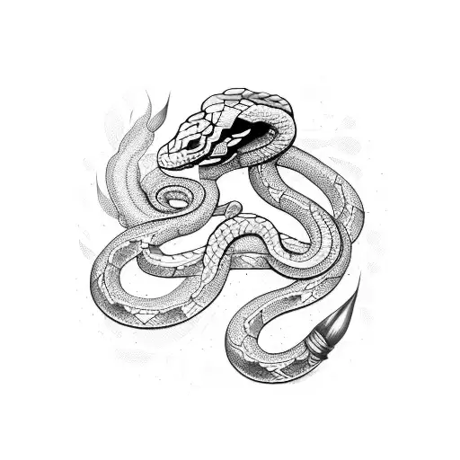 Cristal Glass With Snake