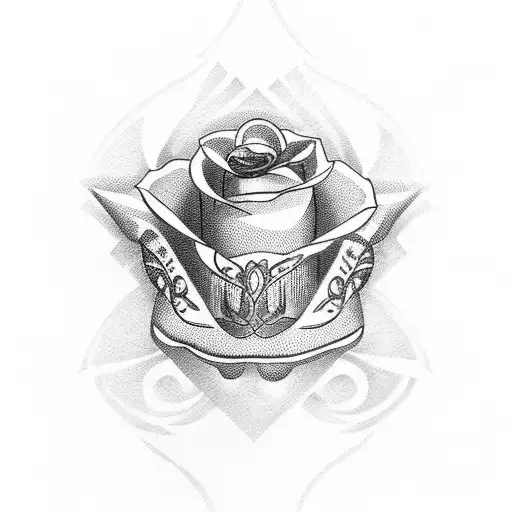 English Rose Loin Crown British Red Cross