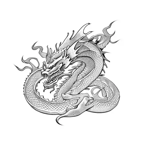 Dragon On Katana