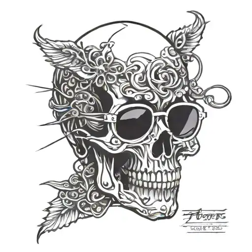 Skull Wearing Sunglasses