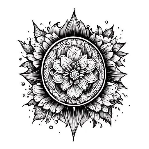 Line Work Half Sleeve