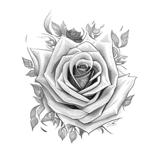 A Vibrant And Intricate Rose Bouquet With A Hidden Phoenix Nestled Among The Petals