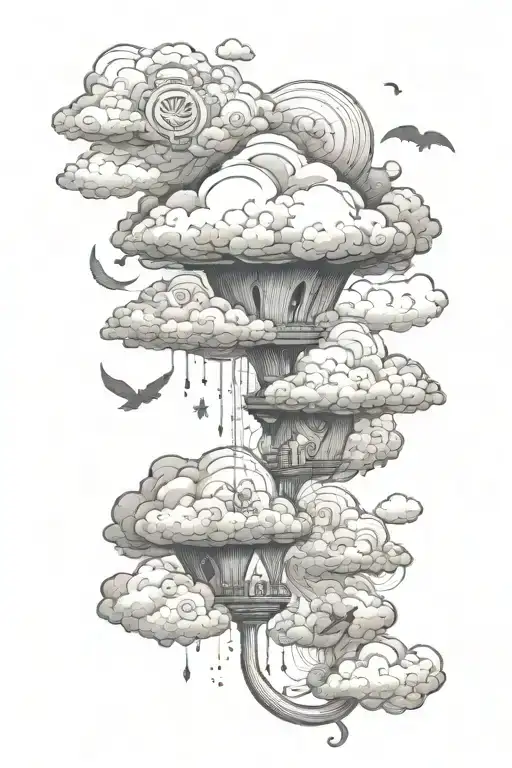 Cloud Of Luck And Charm Tatto Design