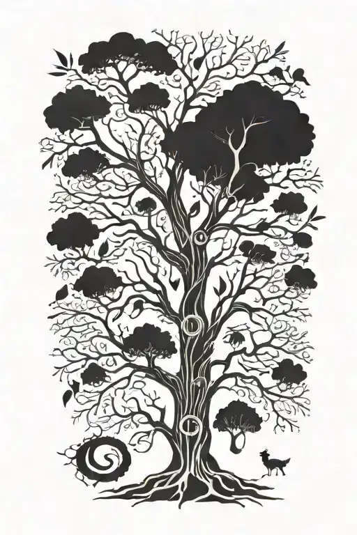 Family Tree Branches Representing Each