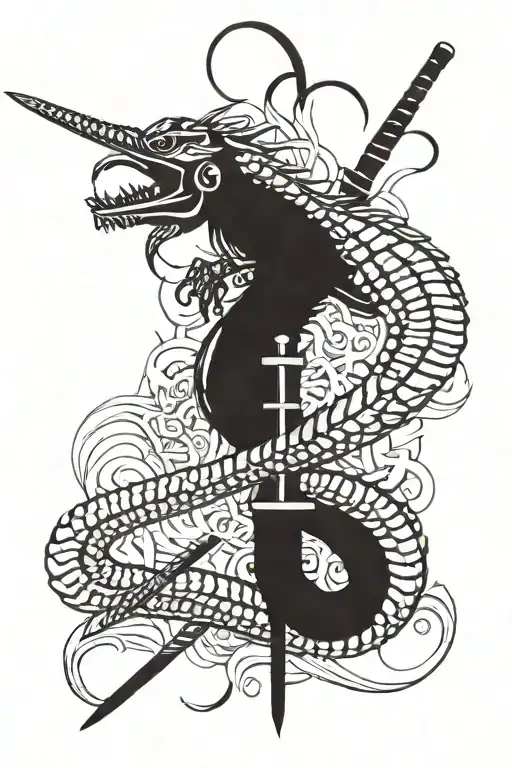 Scolopendra And Samurai Katana