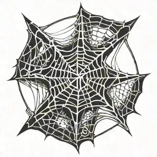 Spider Web With Letter A Inside