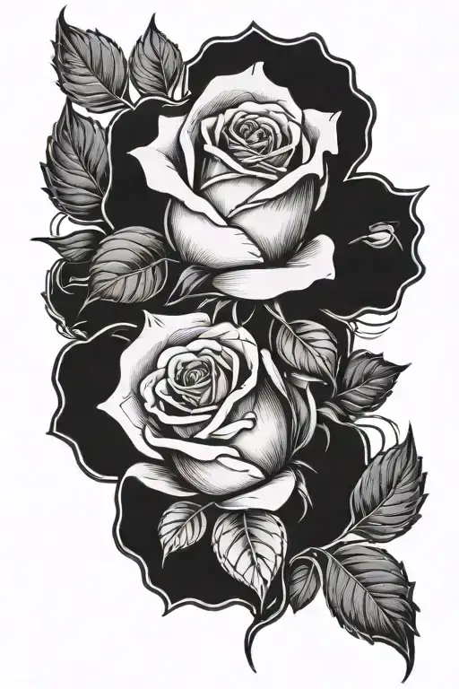 Rose On Dorsal And R H E C On Knuckles