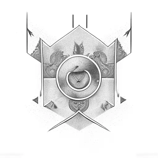 Feathered Arrow Long With Infinity Symbol