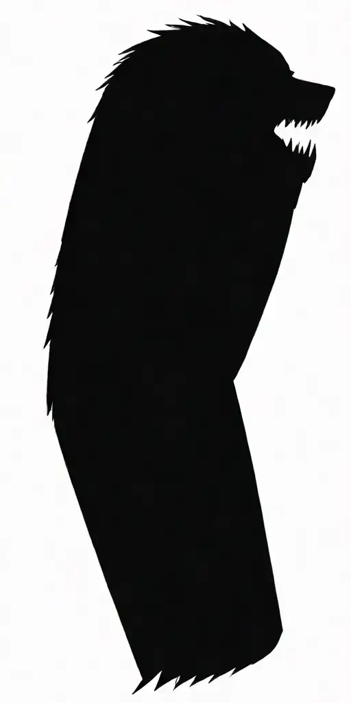 Angry Wolf In The Woods Chasing