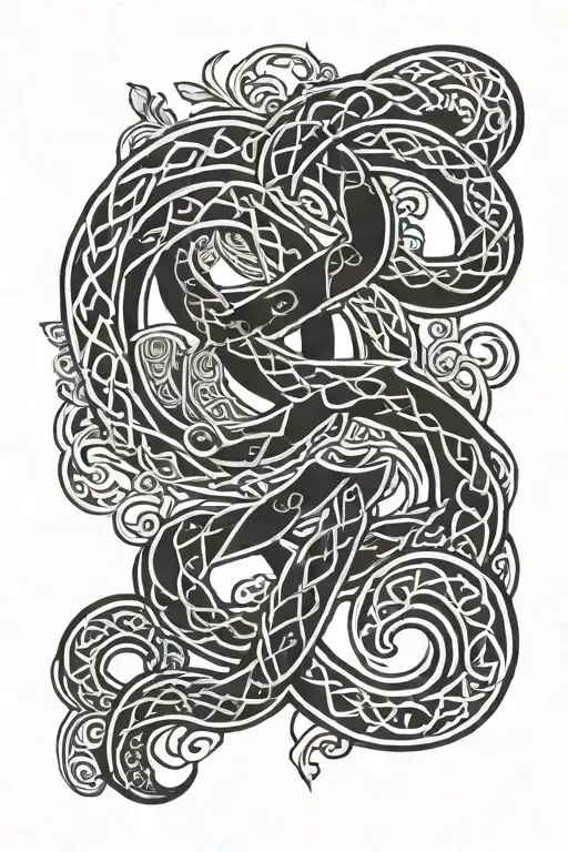 Jormungand Celtic Style Shape