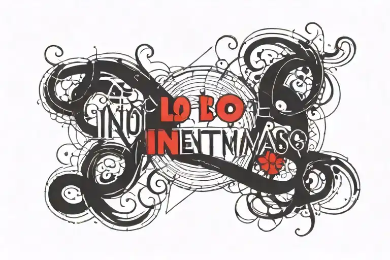 In The Center The Words 'Lo Intentamos' And A Red Line Around Each Letter