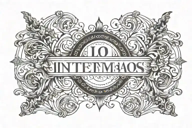 In The Center The Words 'Lo Intentamos' And A Red Line Around Each Letter