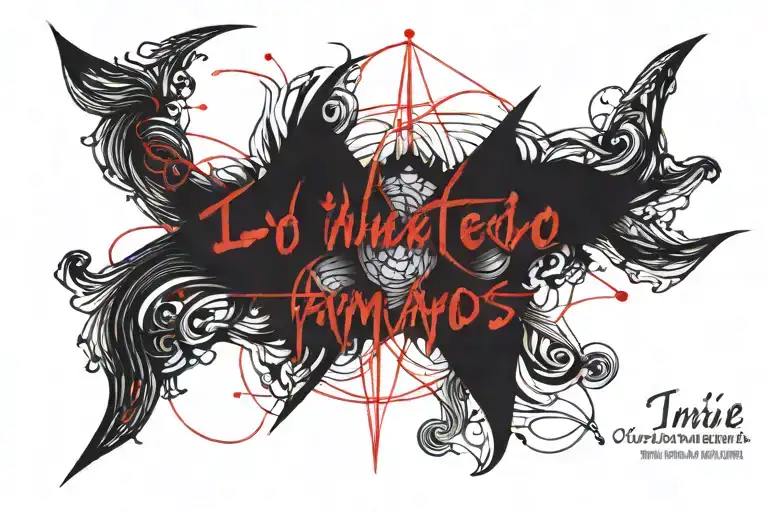 The Phrase 'Lo Intentamos' In Fine Line With A Thin Red String Tying The Letters