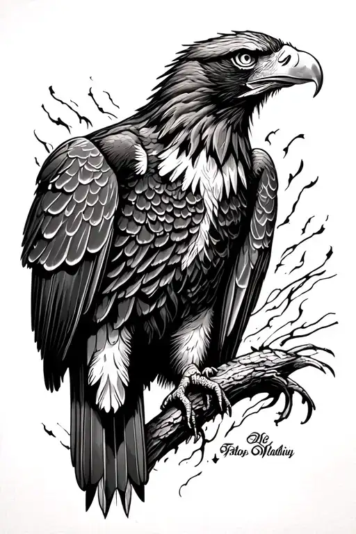 Badass Eagle Perched