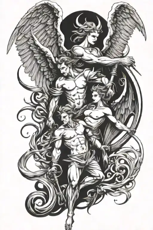 Angel And Demon Sleeve