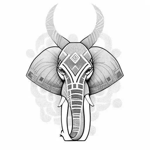 Morse Code Message Hidden Within An Elephant Design